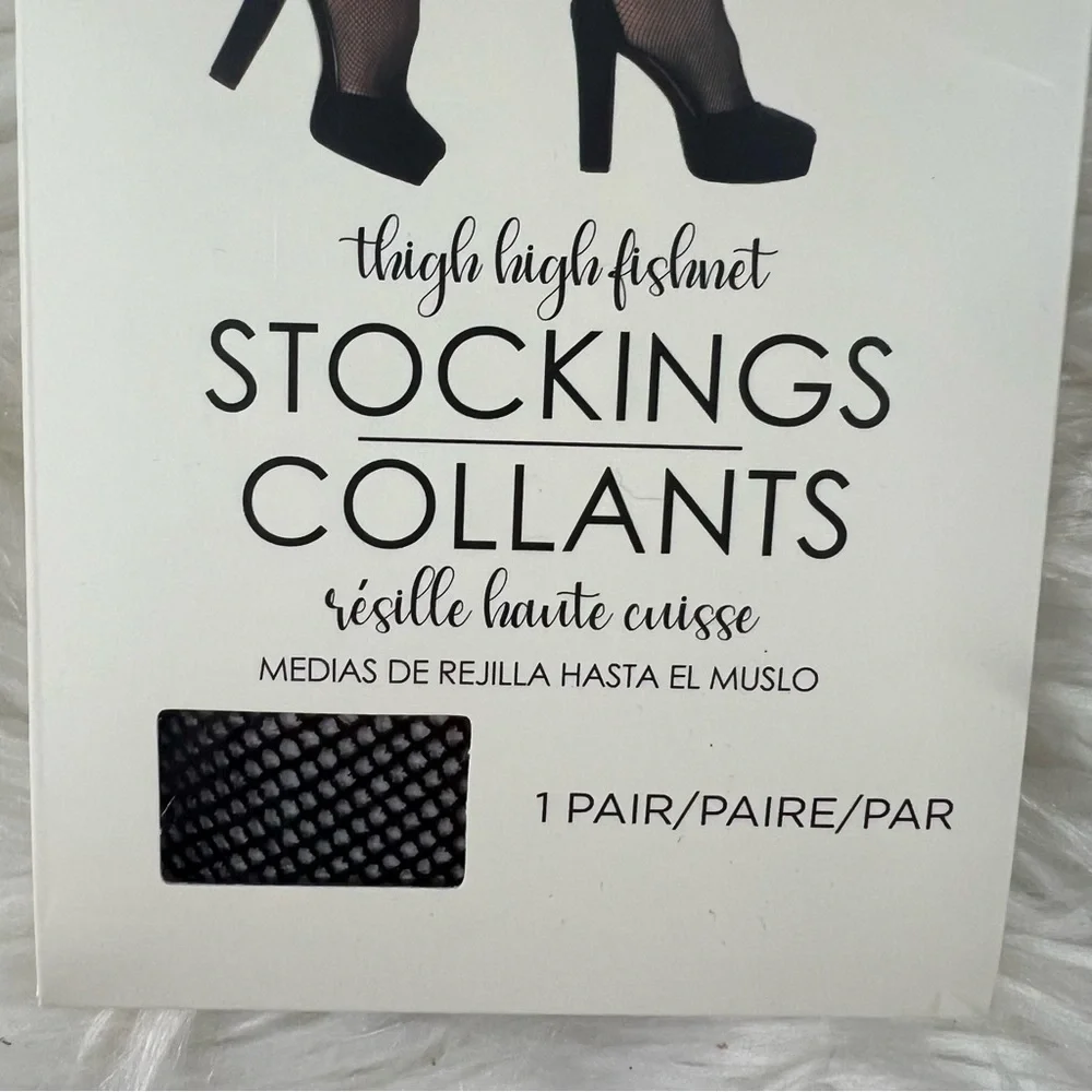 Thigh High Black Fishnet Stockings NEW sexy costume